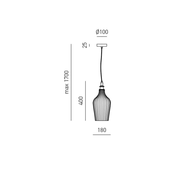 GEALUCE Sospensione con montatura in metallo 1XE27 non incl. vetro bianco-ambra-cobalto-ocra CLEOFE GEALUCE Sospensione con montatura in metallo 1XE27 non incl. vetro bianco-ambra-cobalto-ocra CLEOFE